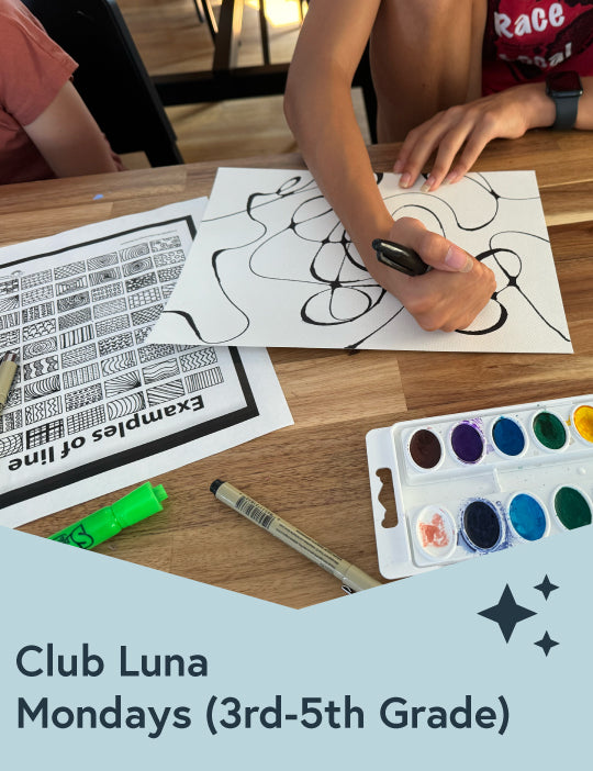 Monday After School Art Club - 3rd-5th Grade 4:15-6:00pm Enroll Now for Fall '25