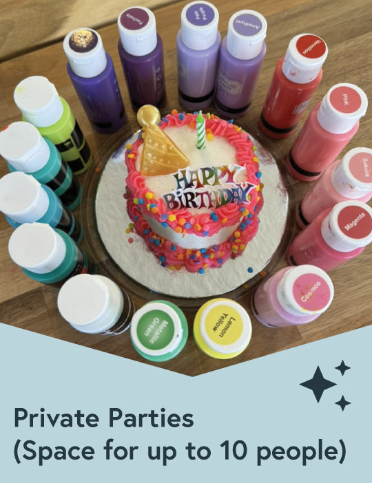 Art Themed Birthday Parties and Private Events - 8-10 Guests