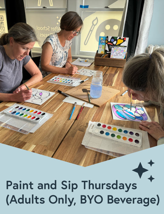 Art for Adults Paint & Sip Thursdays 7:00pm-8:45pm